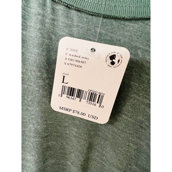 Free People Fall in Love Tee Washed Army - Picture 4 of 8